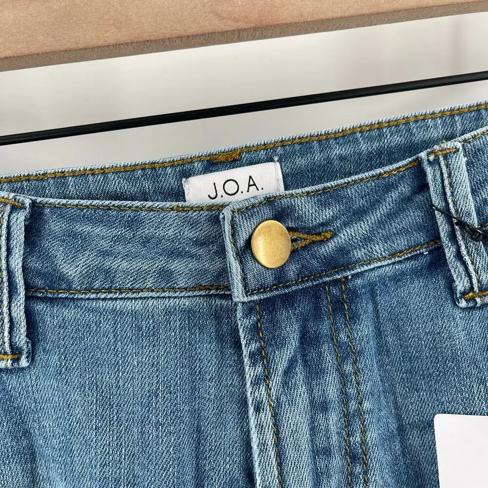 J.O.A. Jeans SZ 28 NWT Blue Denim Cutoff Cropped Cotton Stretch Just One Answer